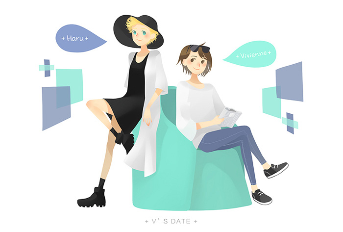 小清新都市插畫(huà)唯美人物設計3