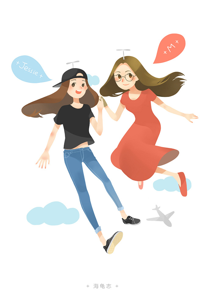 小清新都市插畫(huà)唯美人物設計2