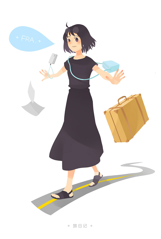 小清新都市插畫(huà)唯美人物設計7